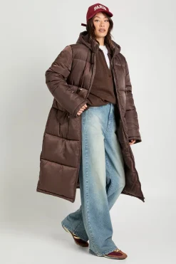 Veste doudoune à coupe longue pour personnes de grande taille