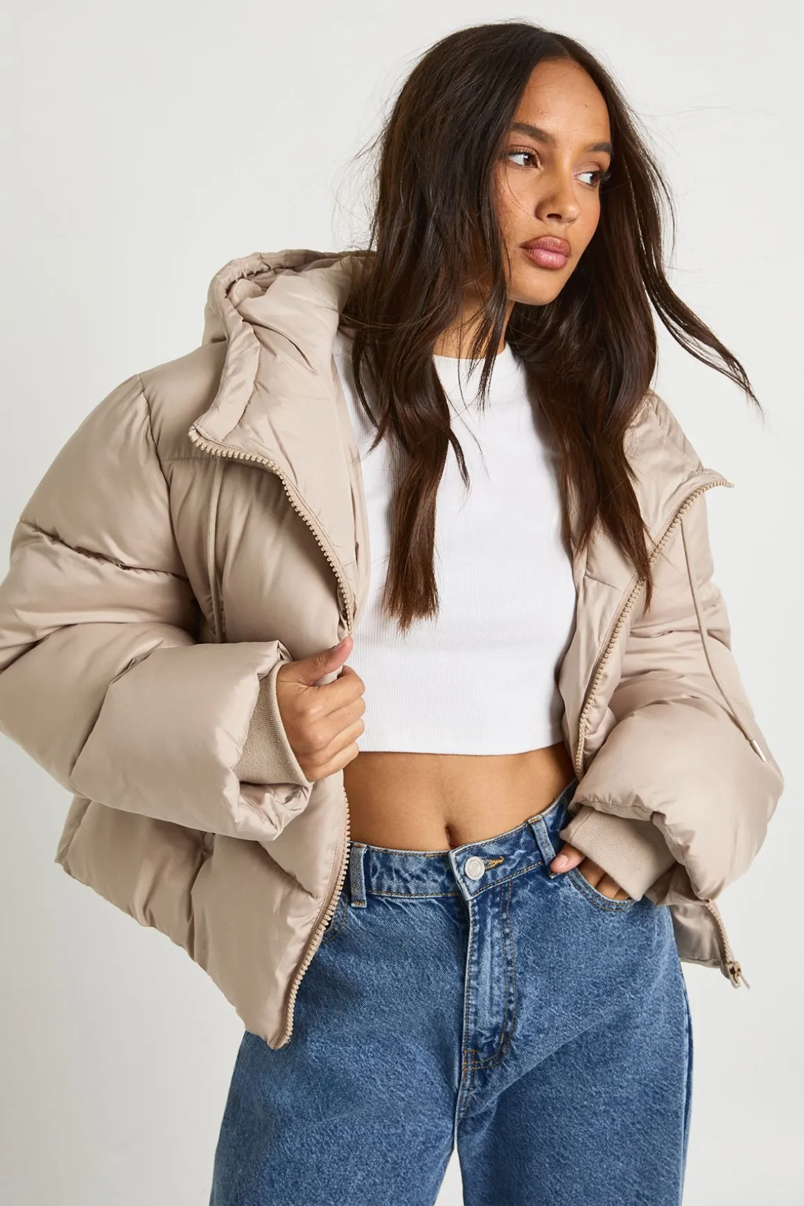 Veste doudoune matelassée à capuche