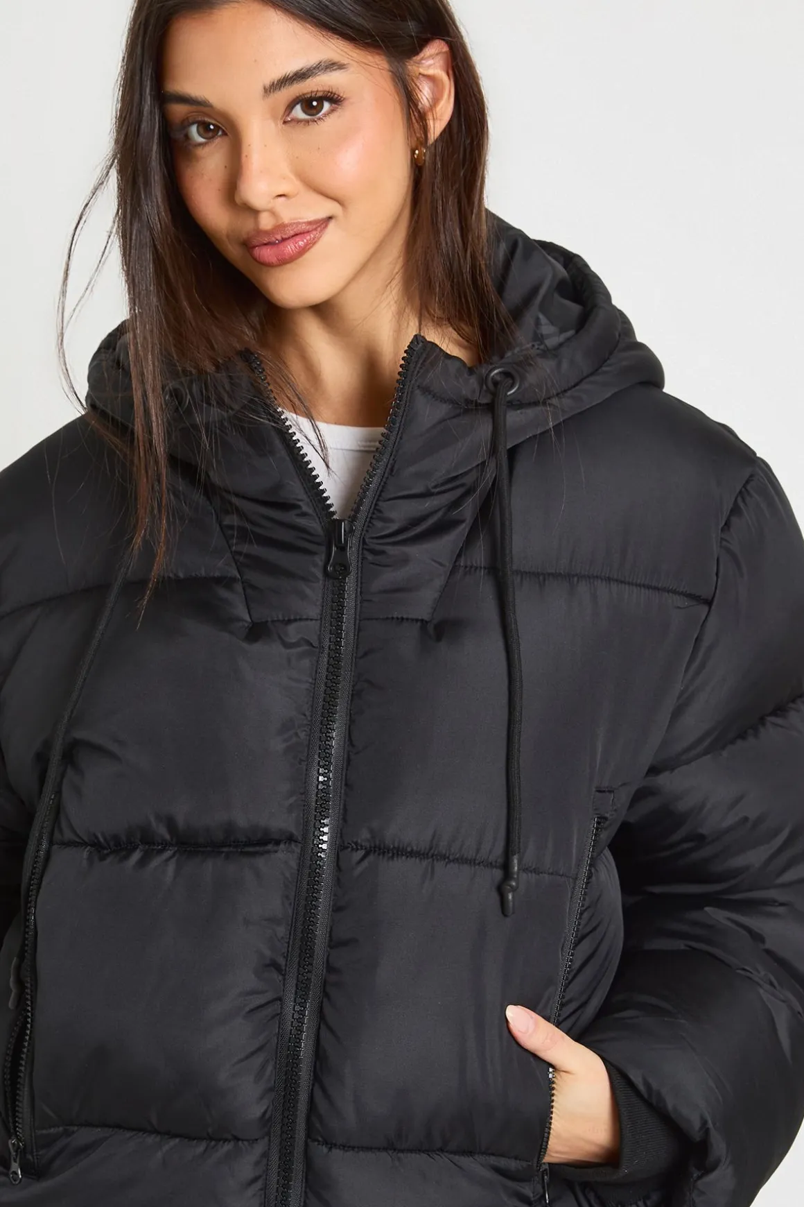 Veste doudoune matelassée à capuche