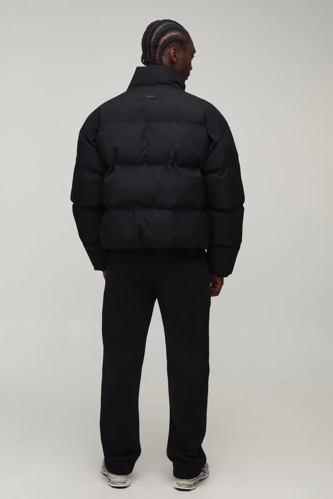 Veste Doudoune Matelassée Coupe Ample Col Montant Poids Moyen Pour Homme Grand
