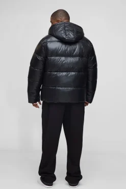 boohooMAN Veste doudoune Plus High Shine en<Homme Tout Afficher|Manteaux Et Vestes