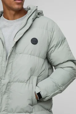 Veste doudoune pour homme, coupe régulière, à panneaux et longue