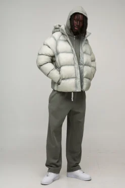 boohooMAN Veste Doudoune synthétiqueffer Translucide Ripstop Oversize<Homme Manteaux Et Vestes