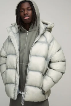 boohooMAN Veste Doudoune synthétiqueffer Translucide Ripstop Oversize<Homme Manteaux Et Vestes