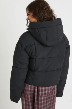 Veste doudoune texturée à capuche