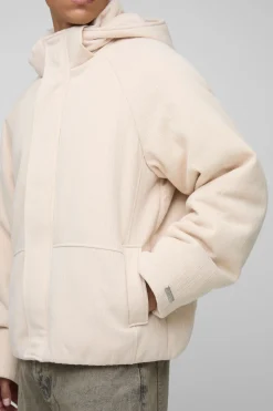 boohooMAN Veste doudoune tricotée à capuche, surdimensionnée et au style boxy<Homme Tout Afficher|Manteaux Et Vestes