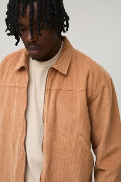 boohooMAN Veste d'ouvrier boxy ample en velours côtelé lavé<Homme Denim|Tout Afficher