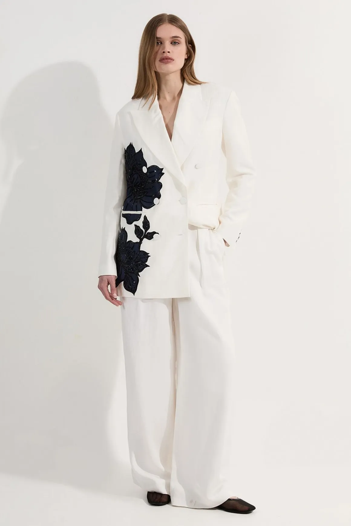 Veste d'été premium ornée d'appliqué sur mesure