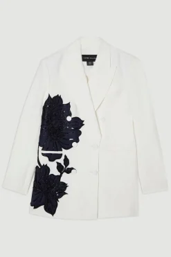 Veste d'été premium ornée d'appliqué sur mesure
