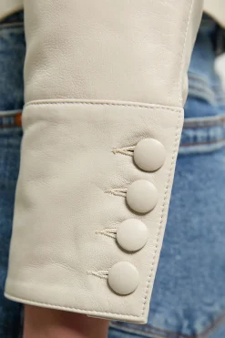 KarenMillen Veste En Cuir À Détails Tambour-major<Femme Vestes & Manteaux