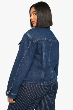 boohoo Veste en denim avec détails d'épaulettes<Femme Denim|Vestes & Manteaux