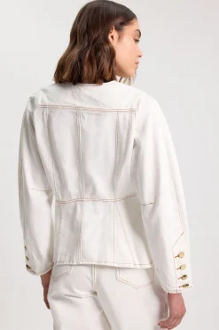 KarenMillen Veste En Denim À Basque<Femme Denim|Denim