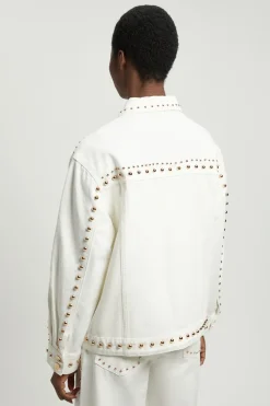 KarenMillen Veste en Denim à Clous<Femme Tailleurs|Denim