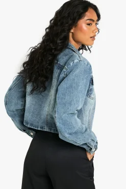 Veste en denim à détails d'épaulettes