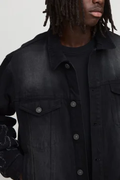 Veste en denim Flame Applique Regular Fit