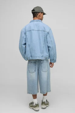 boohooMAN Veste en denim régulière<Homme Denim|Denim