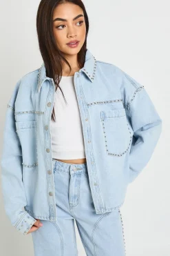 Veste En Jean À Clous