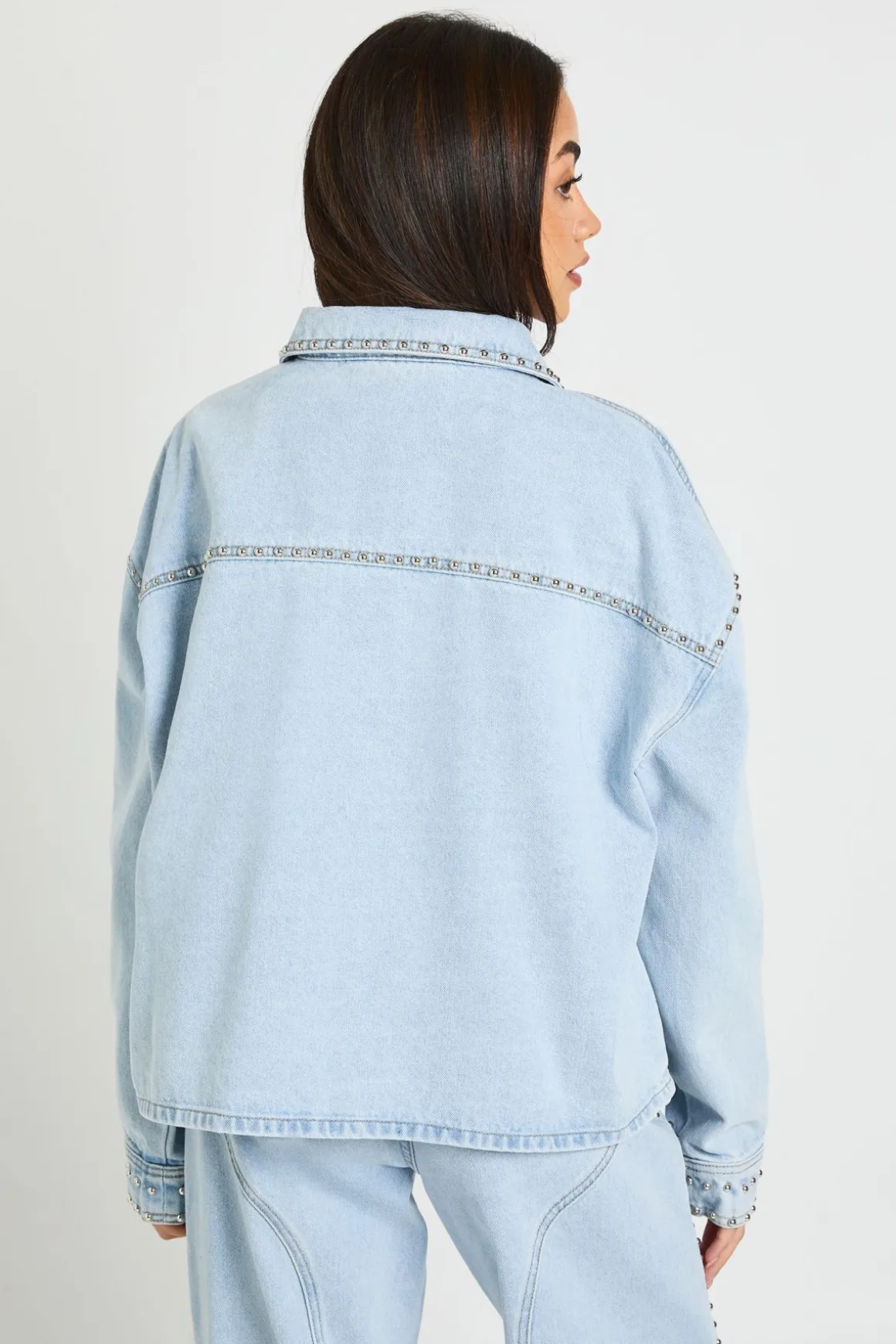 Veste En Jean À Clous