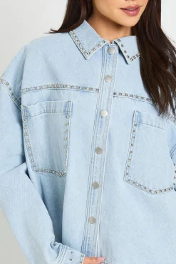 Veste En Jean À Clous