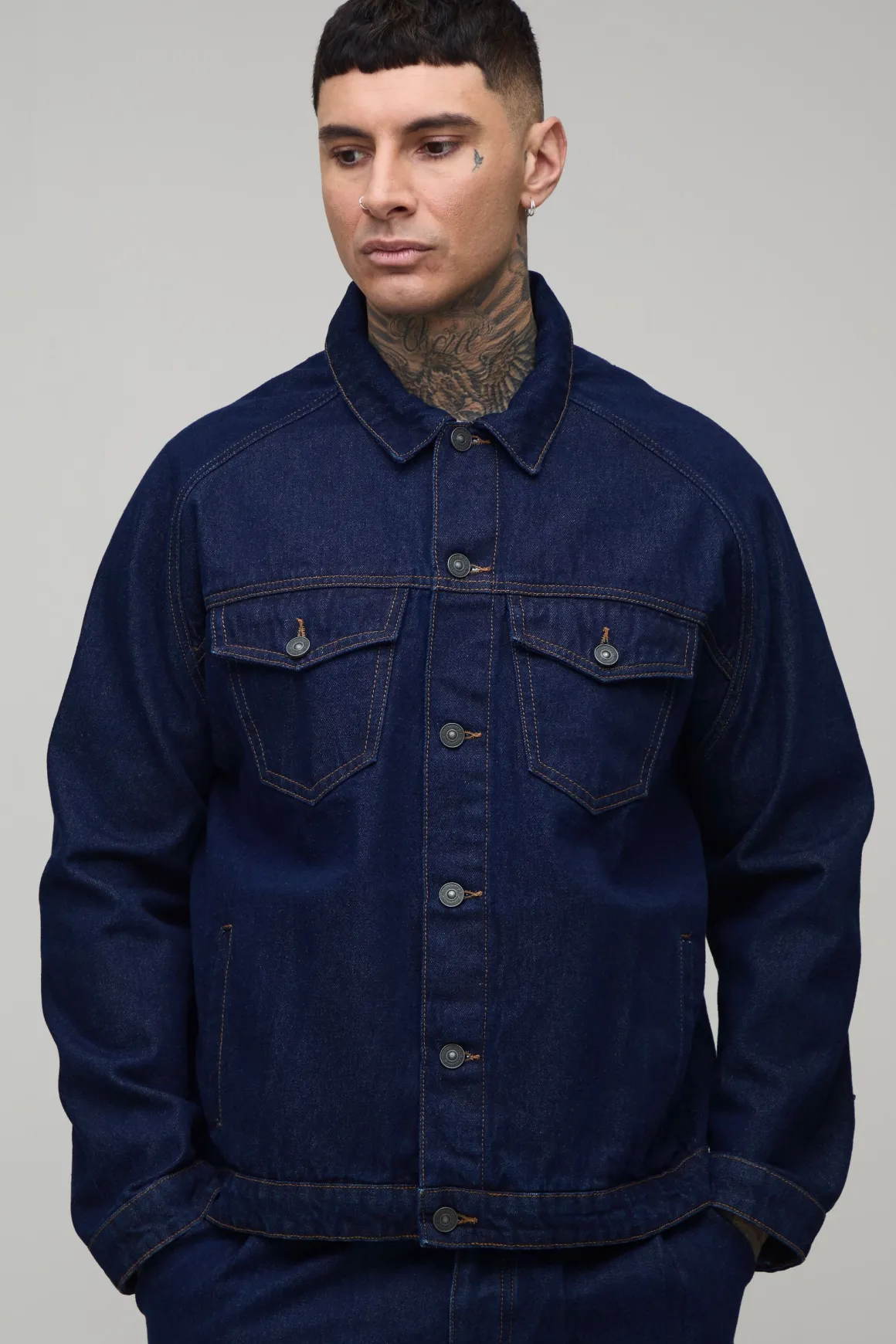Veste En Jean Coupe Regular Grande Taille