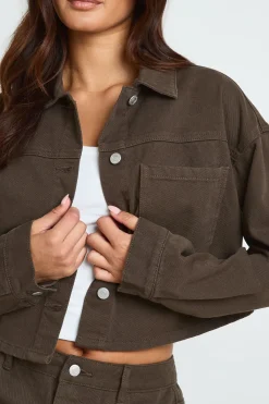 boohoo Veste En Jean Courte<Femme Looks Chocolat|Denim