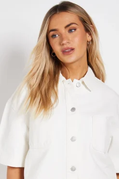 Dorothy Perkins Veste En Jean Courte Et Ample<Femme Denim|Vestes & Manteaux