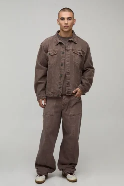 boohooMAN Veste En Jean Délavé Coupe Regular<Homme Ensembles|Denim