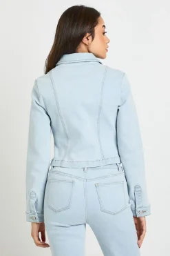 Veste En Jean À Double Fermeture Éclair