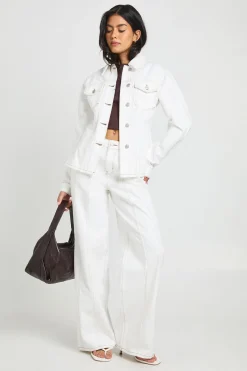 boohoo Veste En Jean À Détail De Couture Taille Cintrée<Femme Manteaux Et Vestes D’Automne|Denim