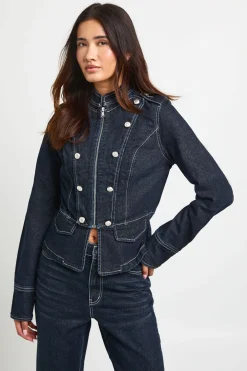 Veste En Jean À Détails Boutonnés