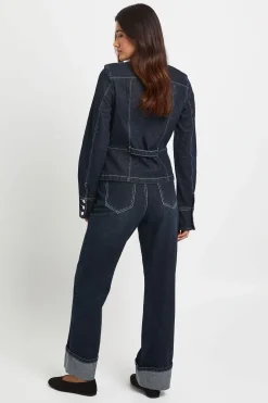 Veste En Jean À Détails Boutonnés