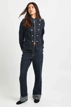 Veste En Jean À Détails Boutonnés
