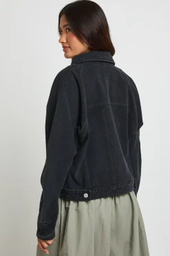 Veste En Jean À Manches Ballon