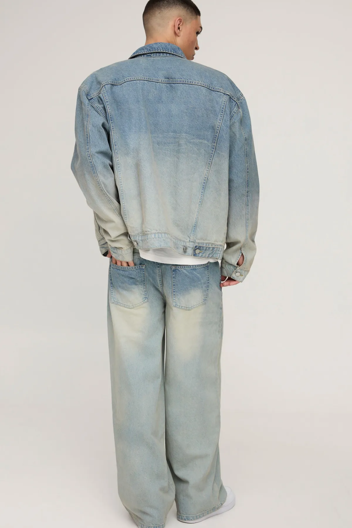 boohooMAN Veste en jean oversize<Homme Denim|Denim
