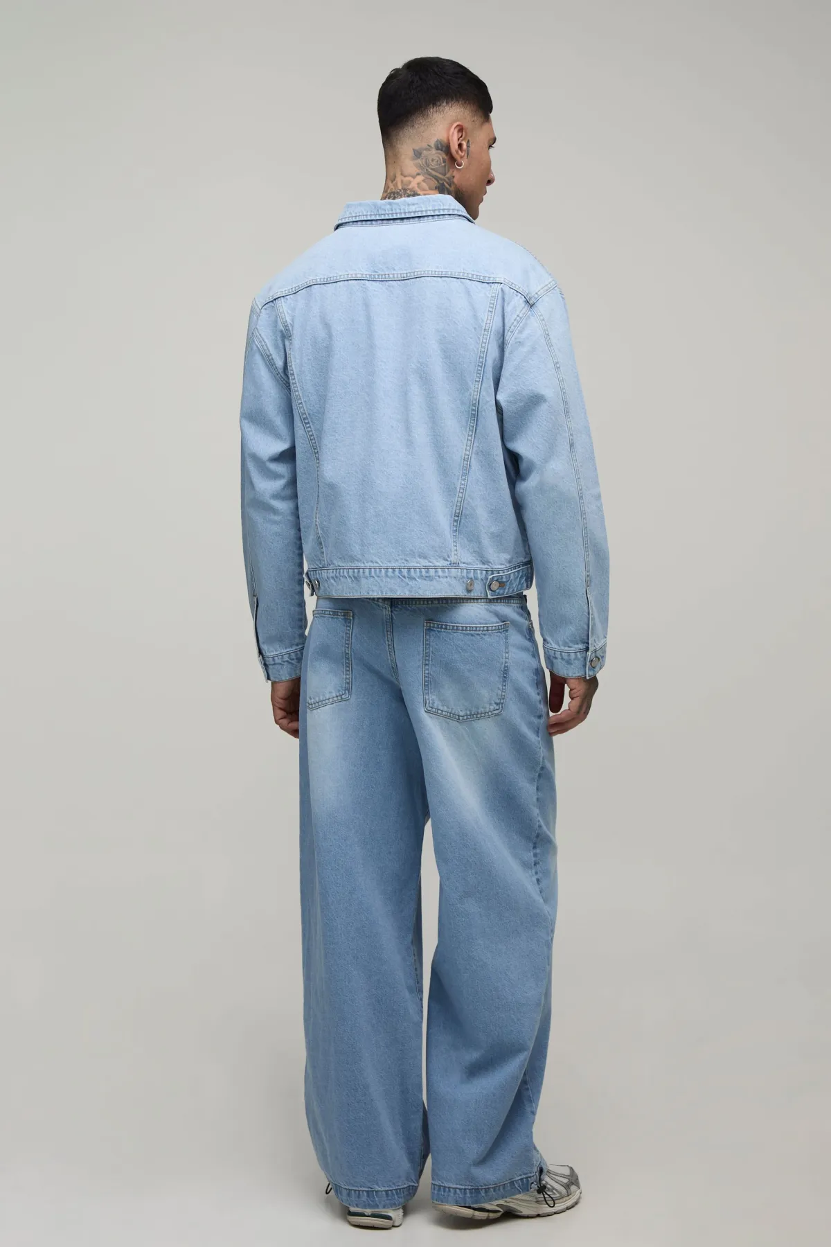 boohooMAN Veste En Jean Oversize Décontractée Basique Tall<Homme Denim|Tout Afficher