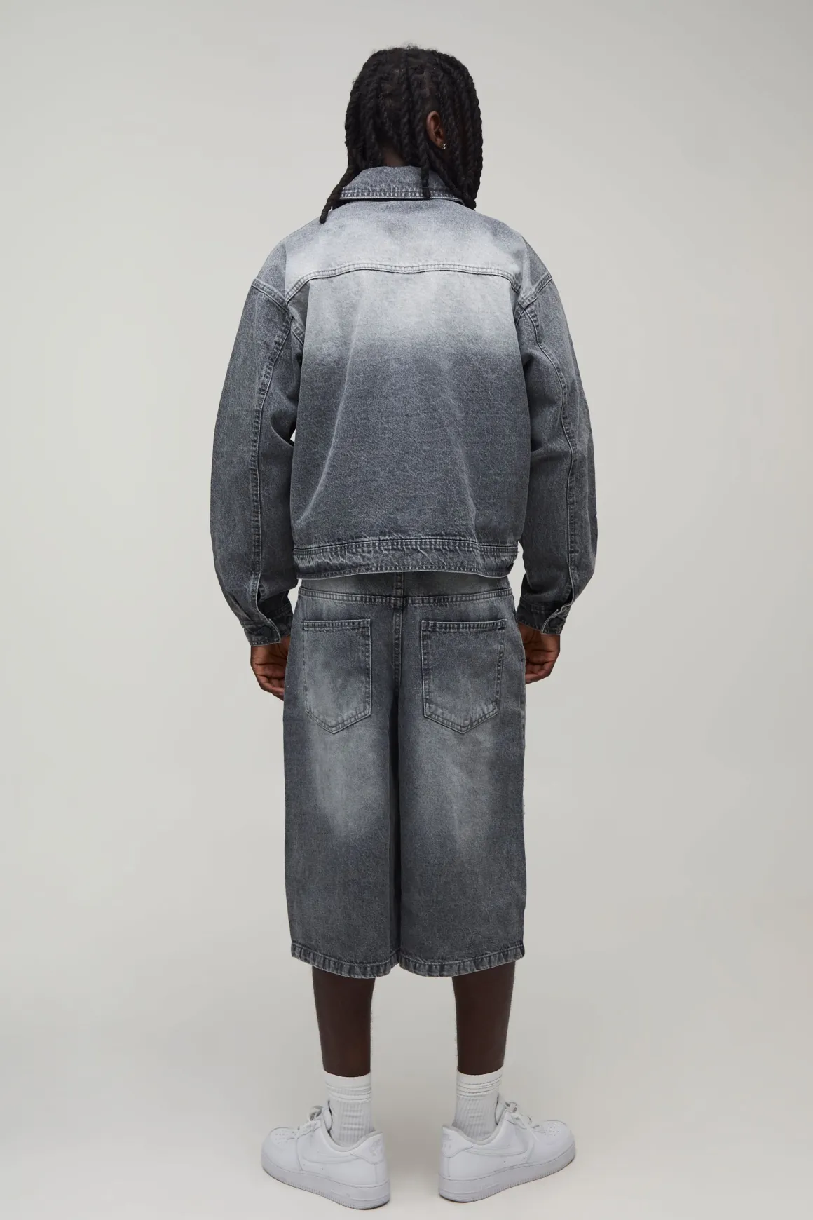 Veste En Jean Oversize Délavée À Effet Usé Extrême