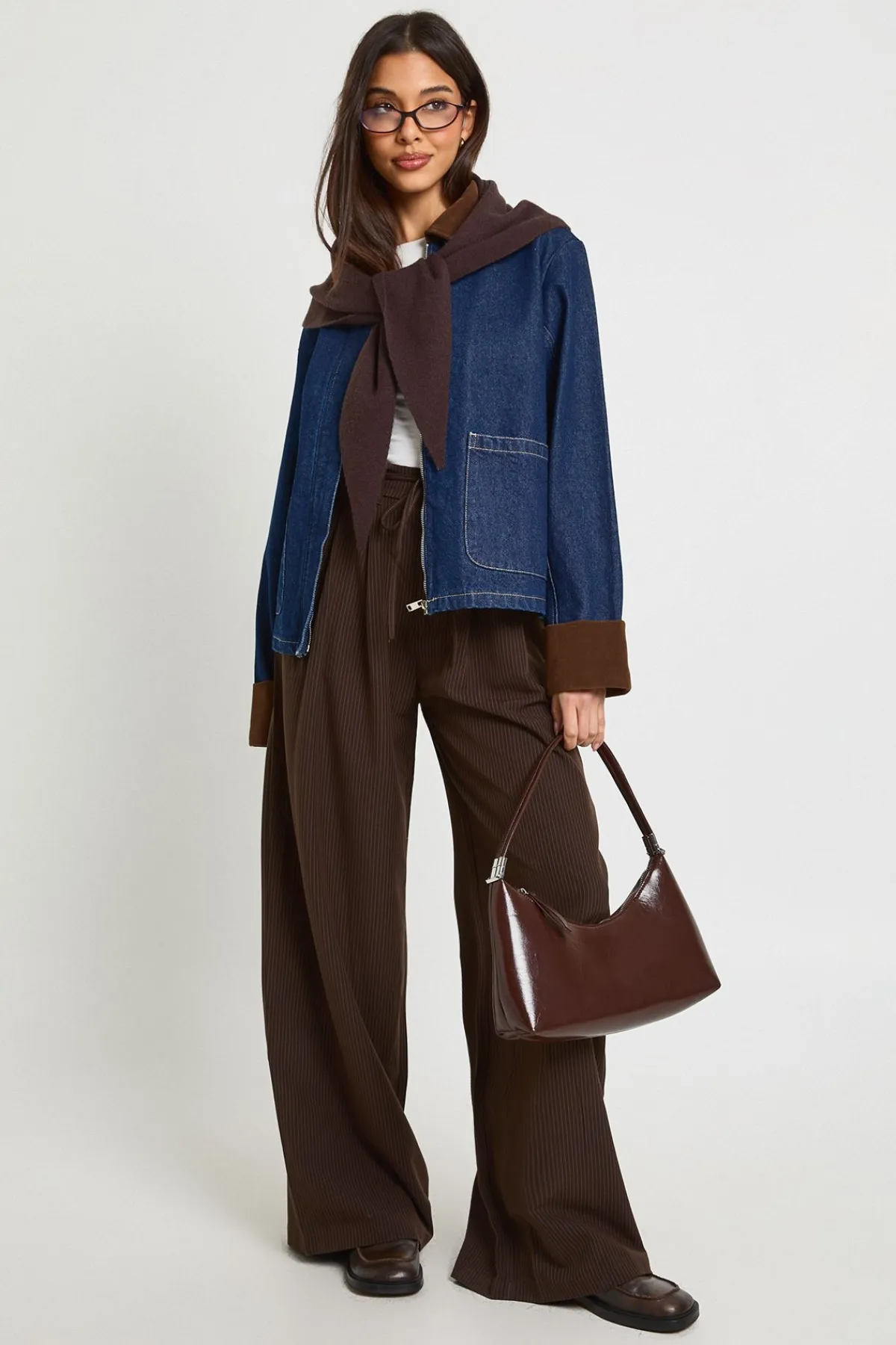 boohoo Veste en Jean Style Barn<Femme Manteaux Et Vestes D’Automne|Denim