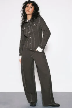 Veste En Jean À Taille Cintrée