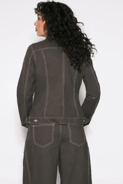 Veste En Jean À Taille Cintrée