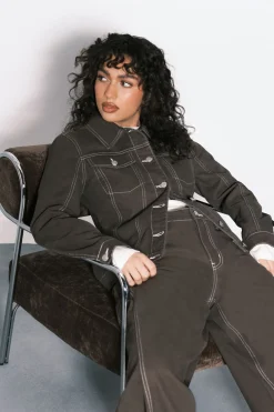 Veste En Jean À Taille Cintrée