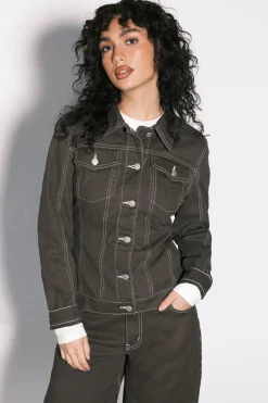Veste En Jean À Taille Cintrée