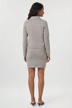 Veste En Maille À Clous Avec Col