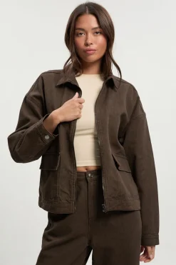 Veste en sergé à col