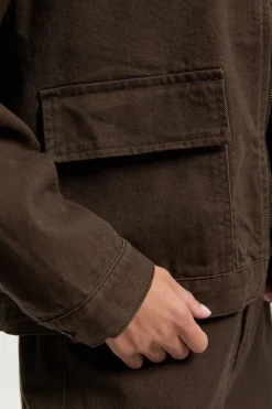 Veste en sergé à col