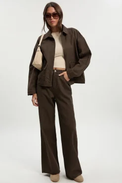 Veste en sergé à col