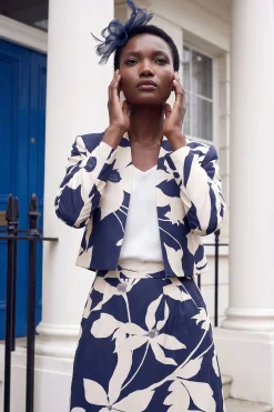 Veste En Sergé Ottoman À Motif Floral