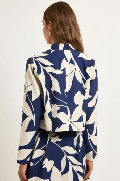 Veste En Sergé Ottoman À Motif Floral