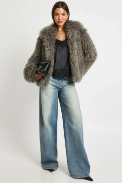 Veste en synthétique Aspect Shaggy