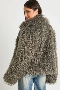 Veste en synthétique Aspect Shaggy