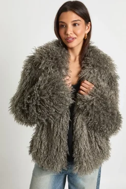 Veste en synthétique Aspect Shaggy